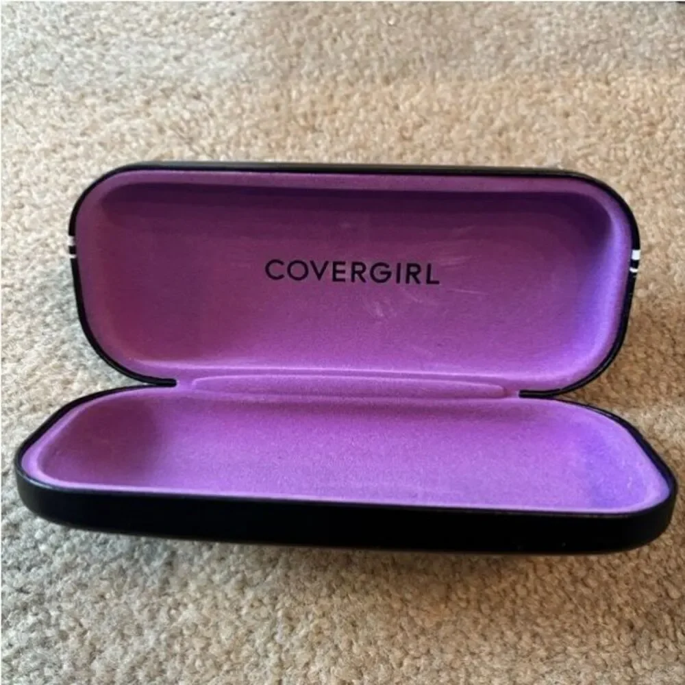 CoverGirl Black Purple Hard Eyeglass Case